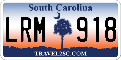 SC license plate LRM918