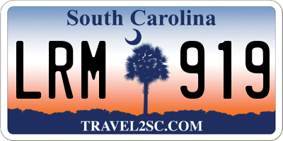 SC license plate LRM919