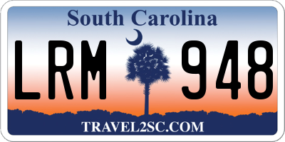 SC license plate LRM948