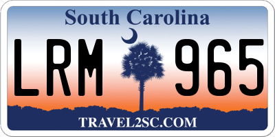 SC license plate LRM965