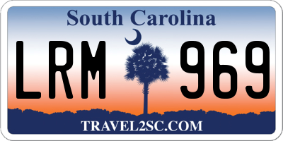 SC license plate LRM969