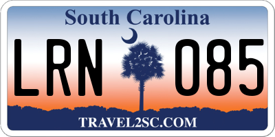 SC license plate LRN085