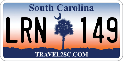 SC license plate LRN149