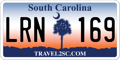SC license plate LRN169