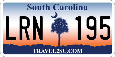 SC license plate LRN195