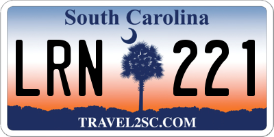 SC license plate LRN221