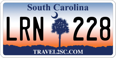 SC license plate LRN228