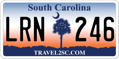 SC license plate LRN246