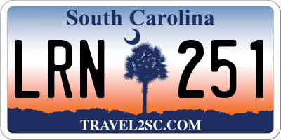 SC license plate LRN251