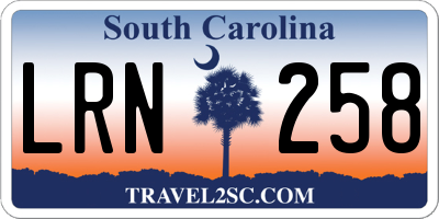 SC license plate LRN258