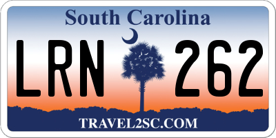 SC license plate LRN262