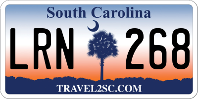 SC license plate LRN268