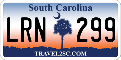 SC license plate LRN299