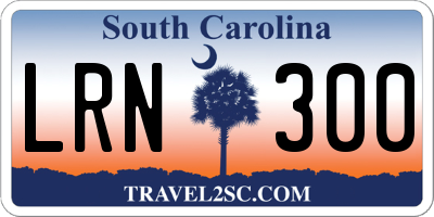 SC license plate LRN300