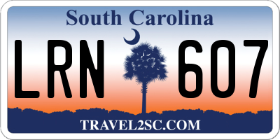 SC license plate LRN607