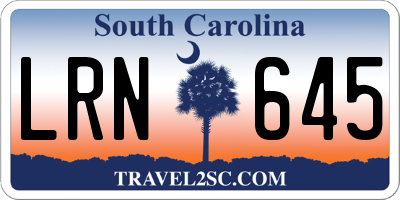 SC license plate LRN645