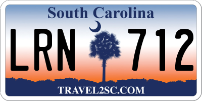 SC license plate LRN712
