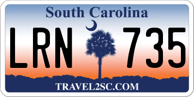 SC license plate LRN735