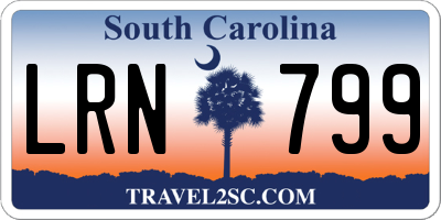 SC license plate LRN799
