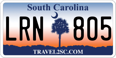 SC license plate LRN805