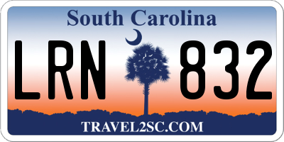 SC license plate LRN832