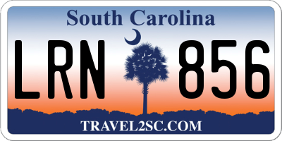 SC license plate LRN856