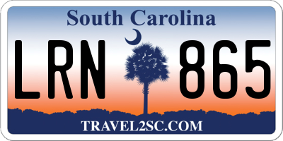 SC license plate LRN865