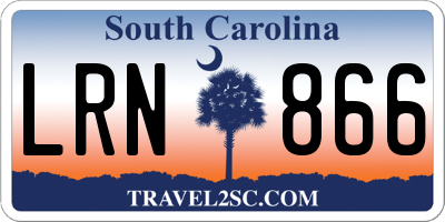 SC license plate LRN866