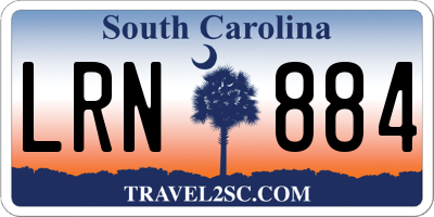 SC license plate LRN884