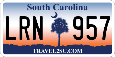 SC license plate LRN957