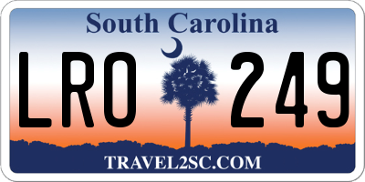 SC license plate LRO249