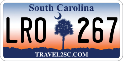SC license plate LRO267