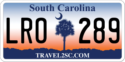 SC license plate LRO289