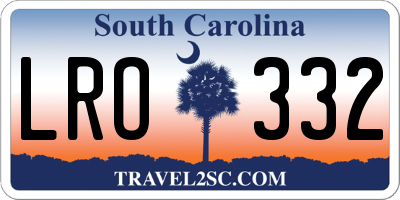 SC license plate LRO332