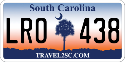SC license plate LRO438
