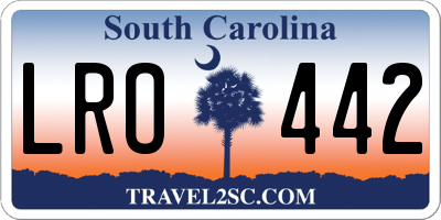 SC license plate LRO442