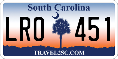 SC license plate LRO451