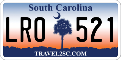SC license plate LRO521