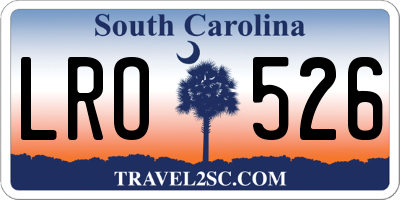 SC license plate LRO526