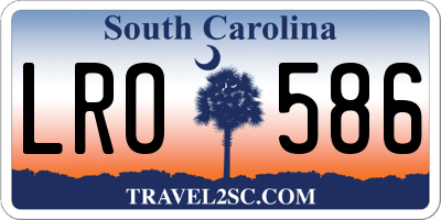SC license plate LRO586