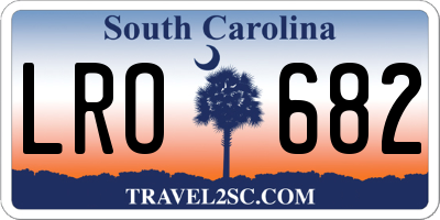 SC license plate LRO682