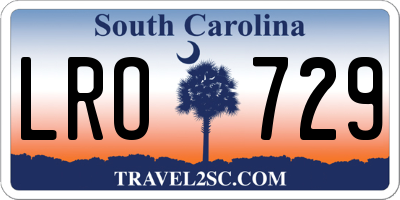 SC license plate LRO729