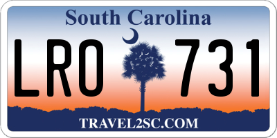 SC license plate LRO731