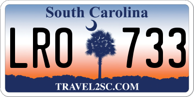 SC license plate LRO733