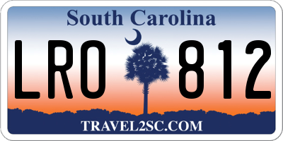 SC license plate LRO812