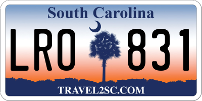 SC license plate LRO831