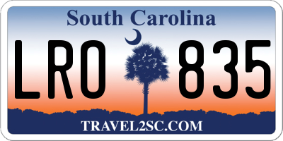 SC license plate LRO835