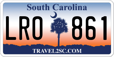 SC license plate LRO861