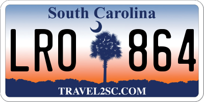 SC license plate LRO864