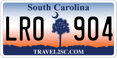 SC license plate LRO904